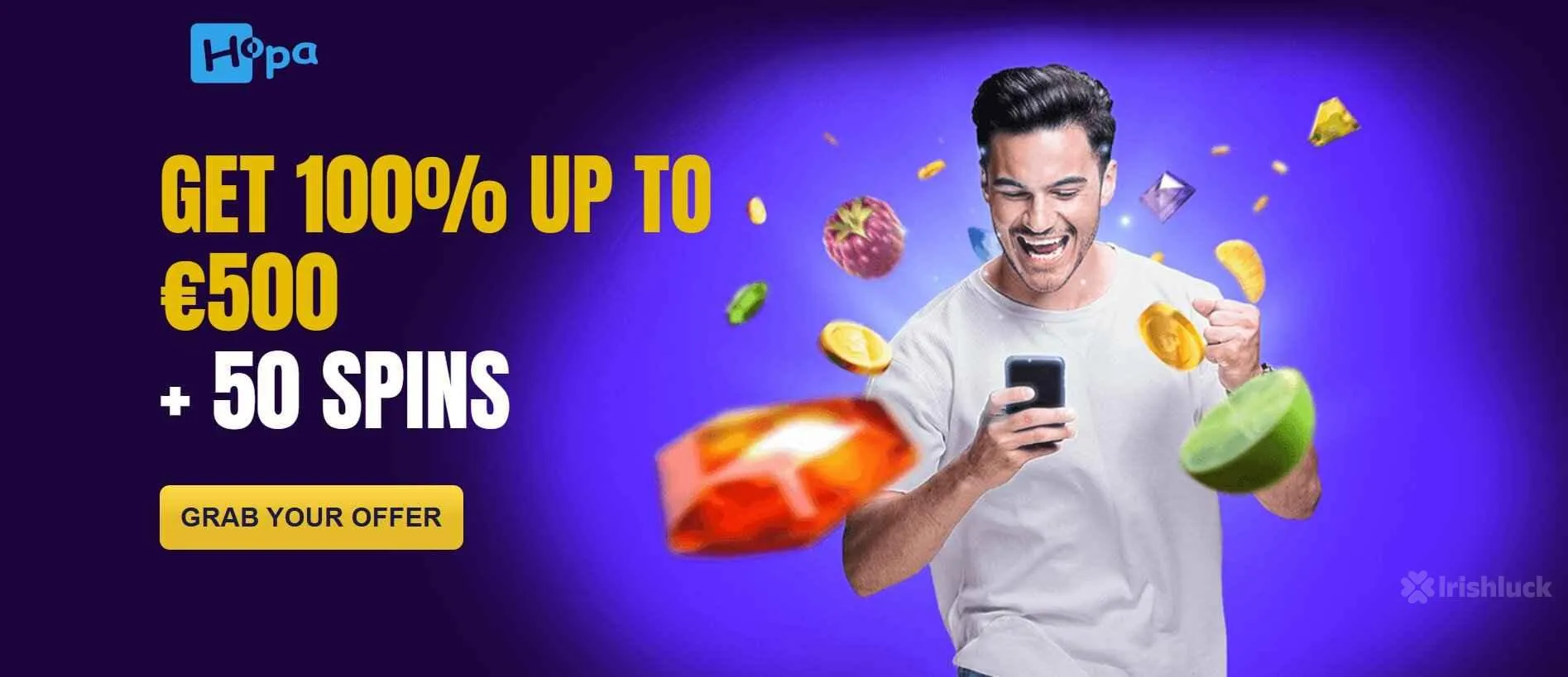 welcome offer at Hopa casino