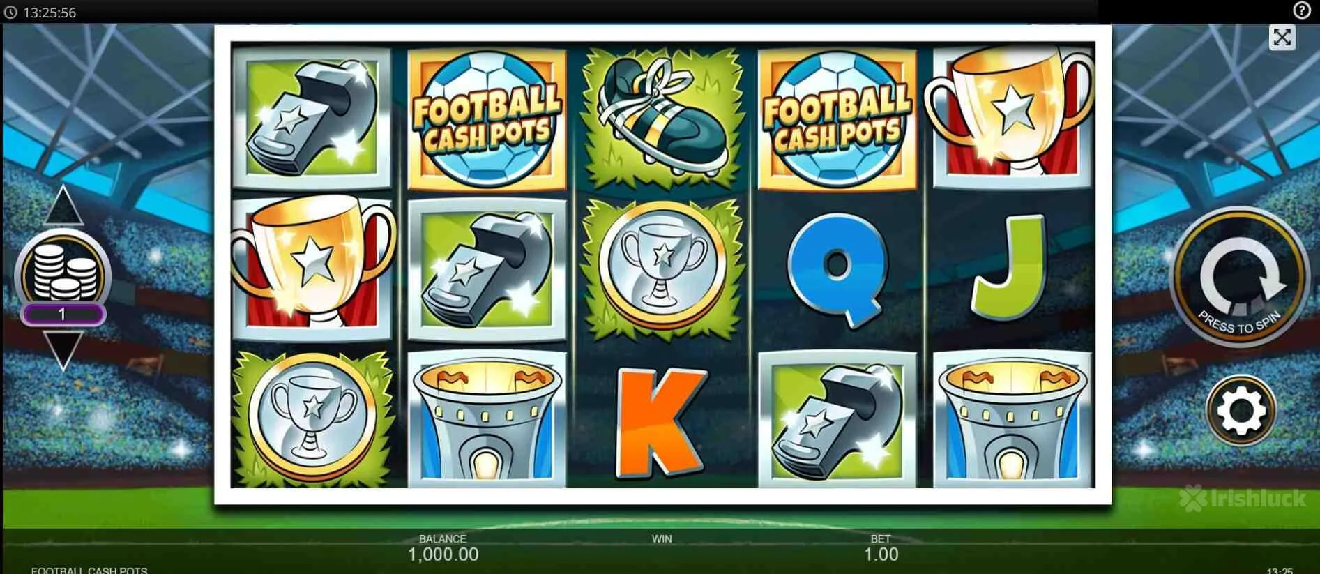 the looks of football cash pots slot game
