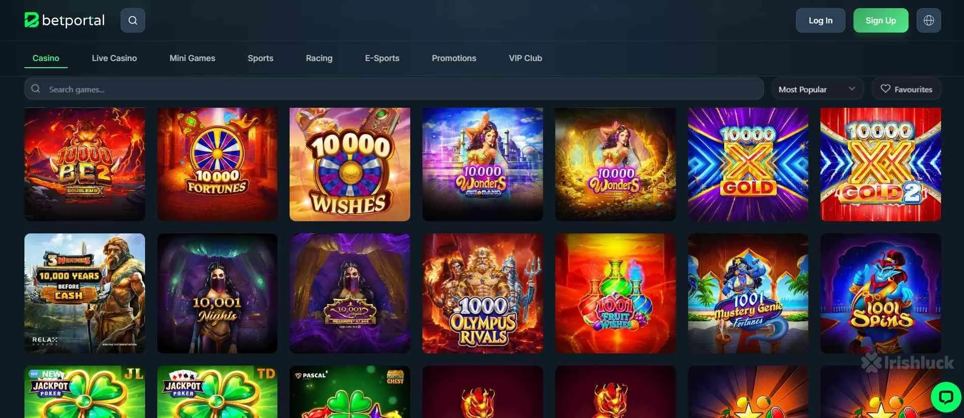 betportal casino game collection