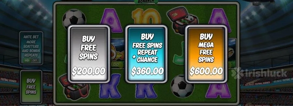 Big Bass Bonanza football bonus buy