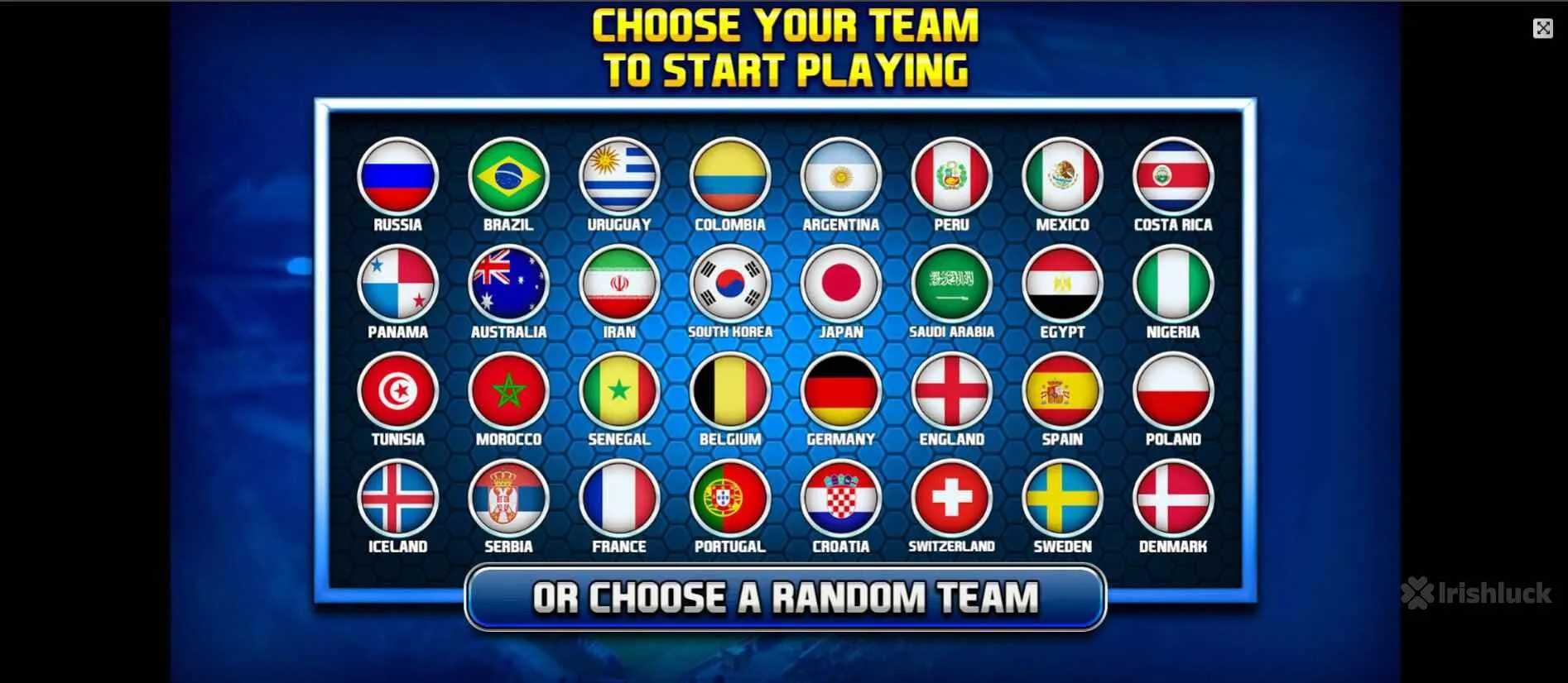 screenshot of the champions slot game