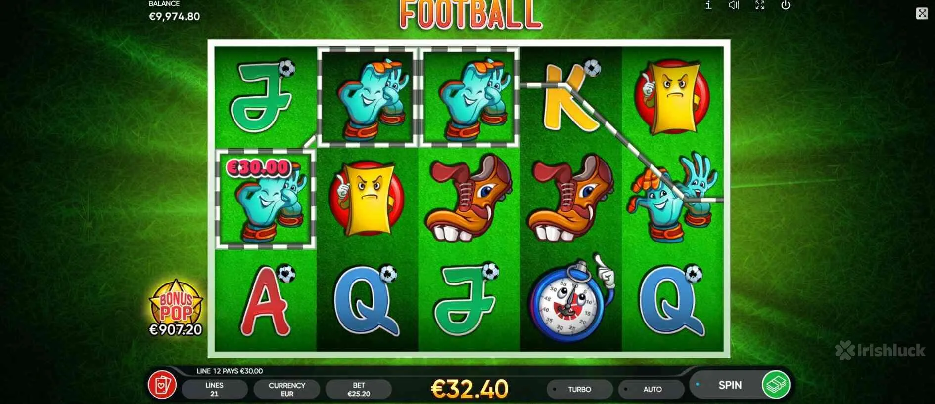 symbols of football slot by endorphina