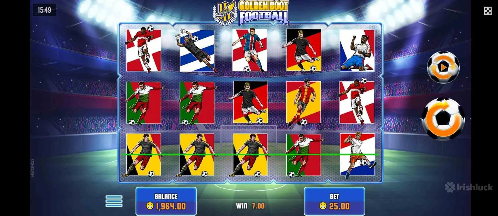 golden boot football slot reels