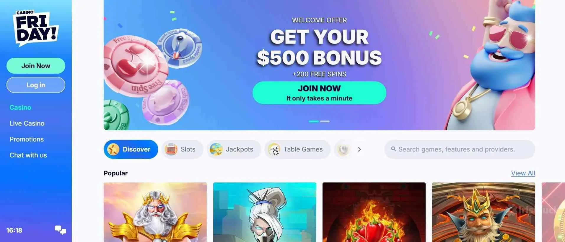 Casino Friday welcome offer