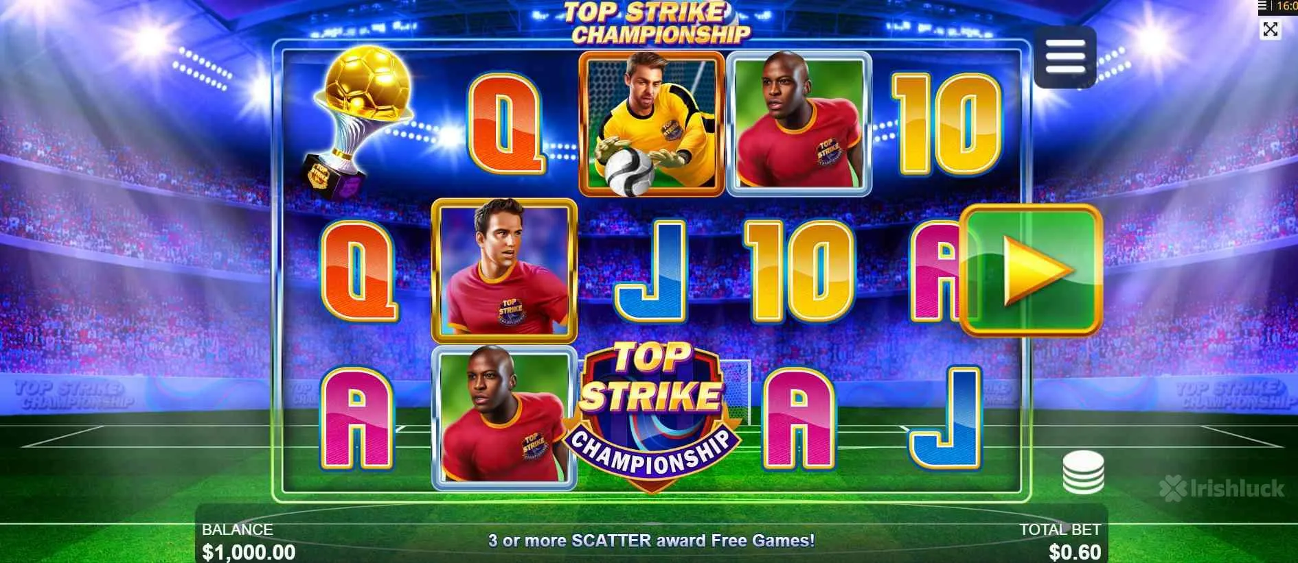 screenshot of Top Strike Championship slot game