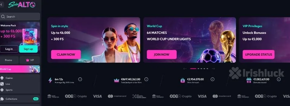 SpinAlto home page