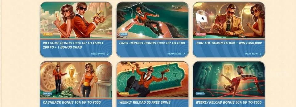 Vegasino bonuses