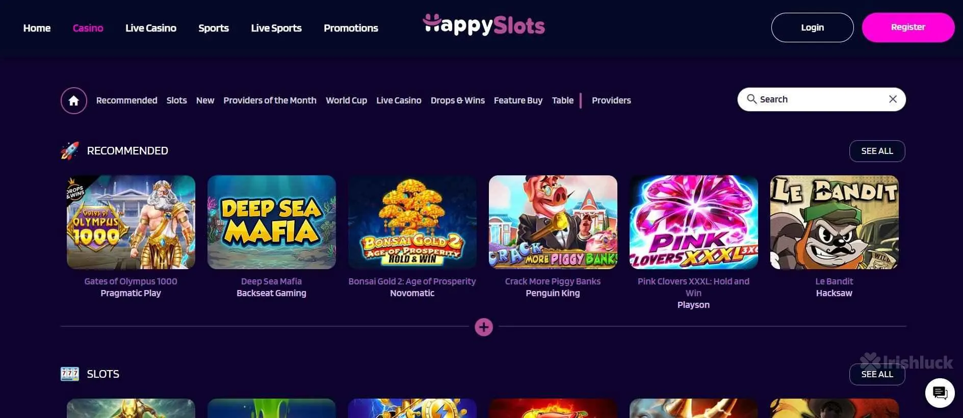 happyslots casino game collection