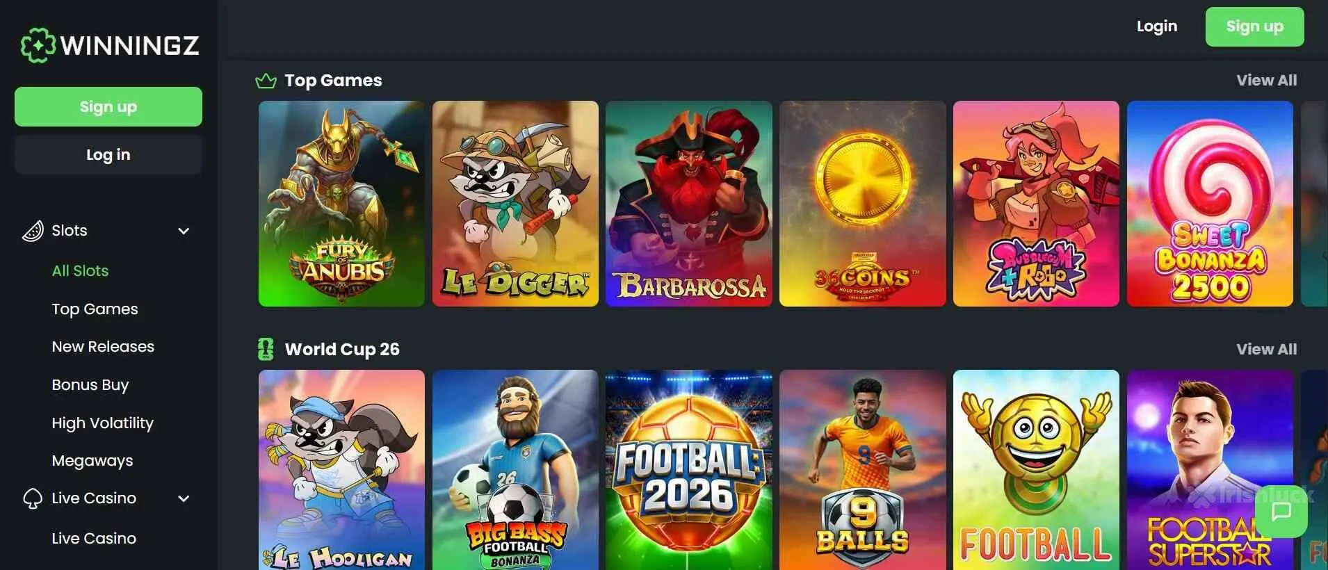 winningz casino game collection