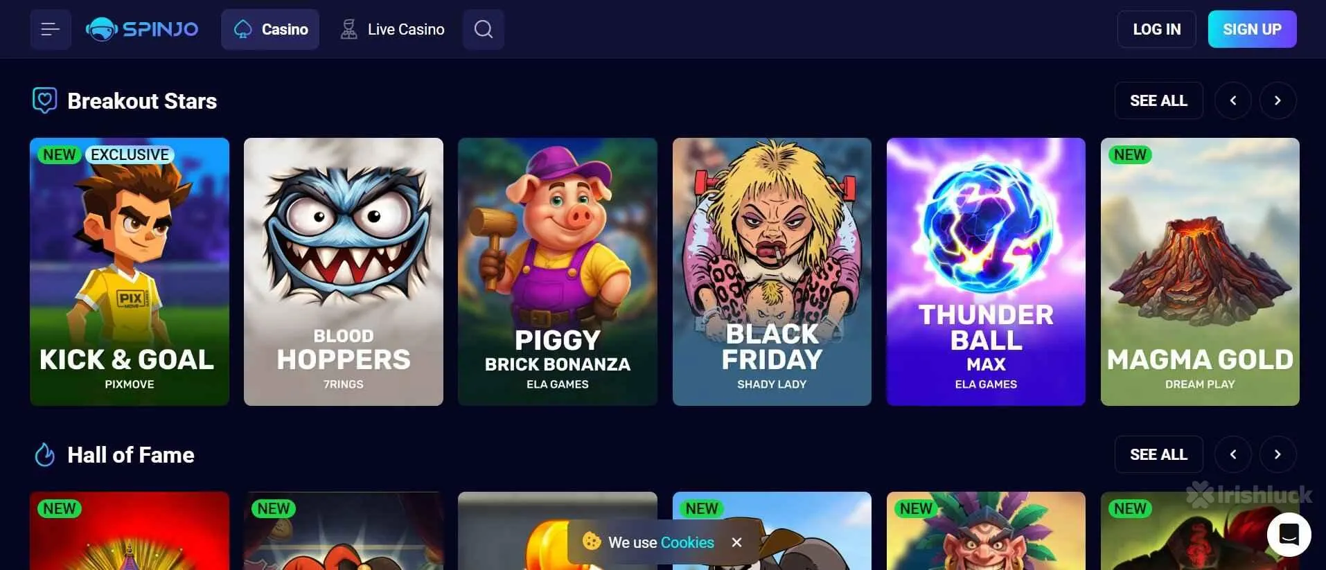 spinjo casino collection of games