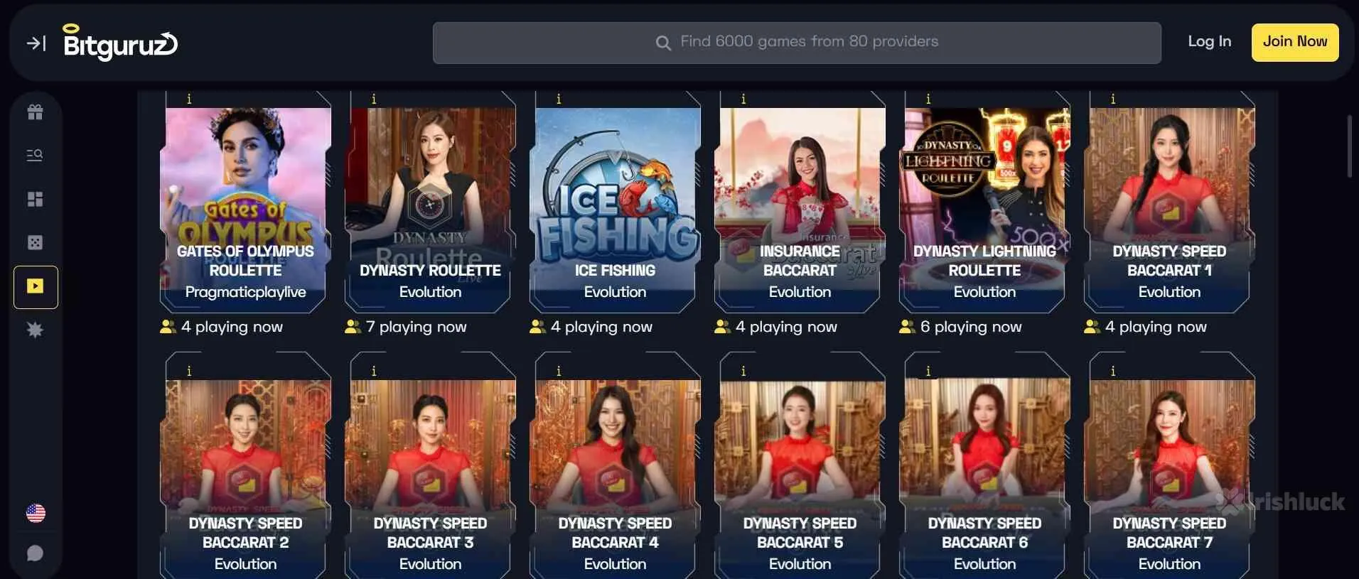 bitguruz live casino games