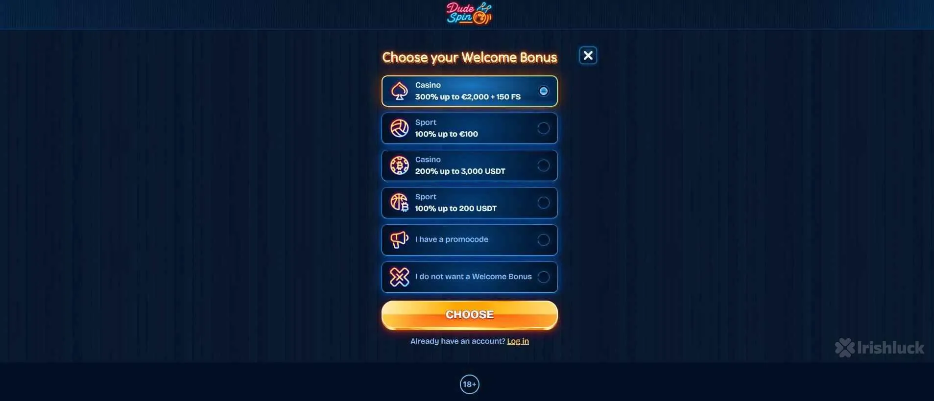 dudespin casino registration