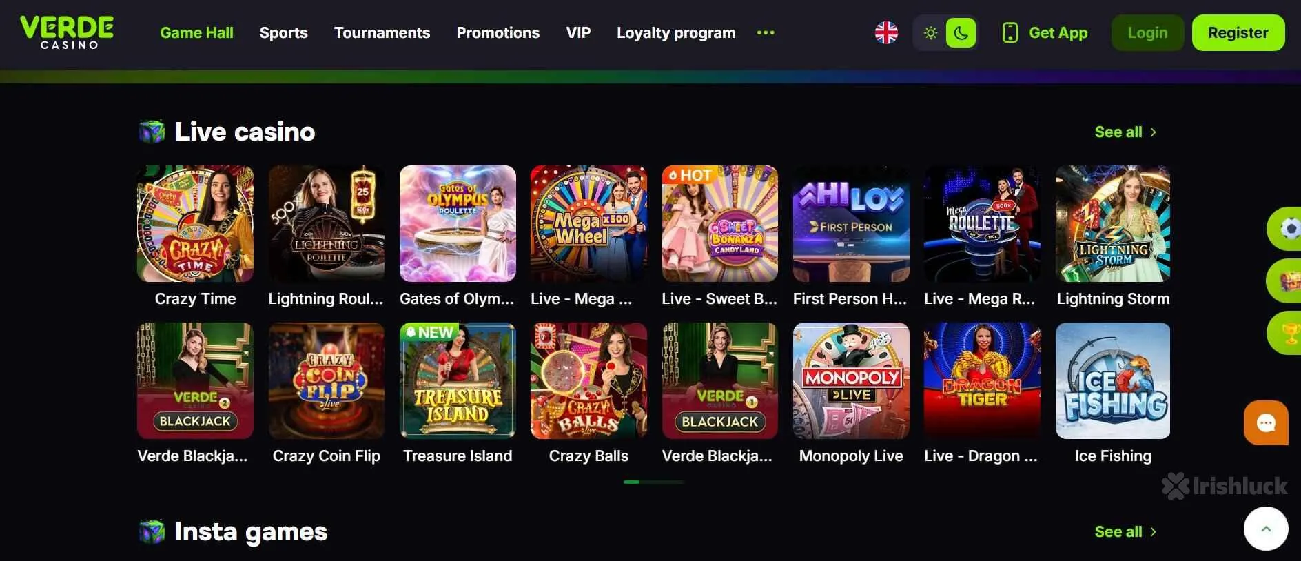 verde casino live dealer games