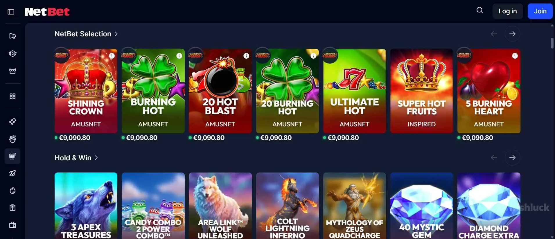 netbet casino slot collection
