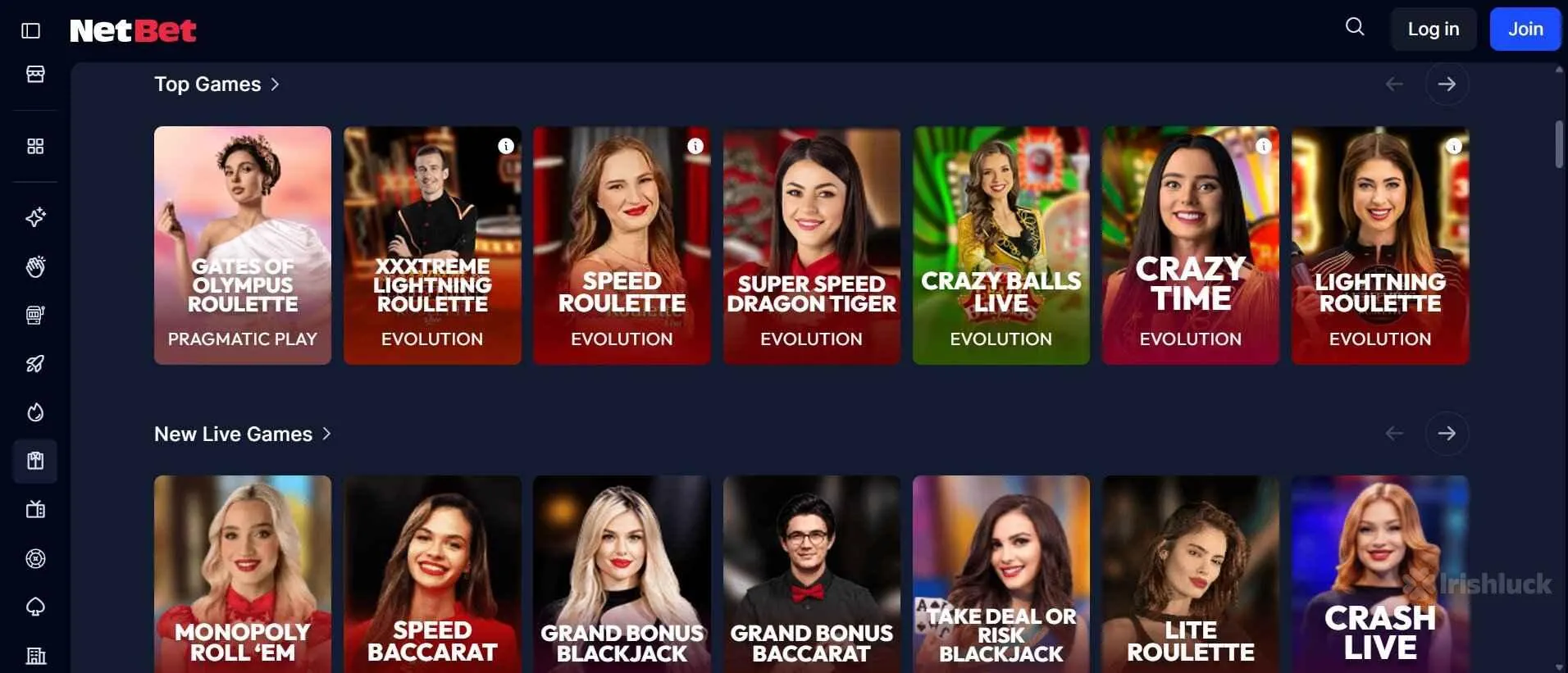 netbet live casino games
