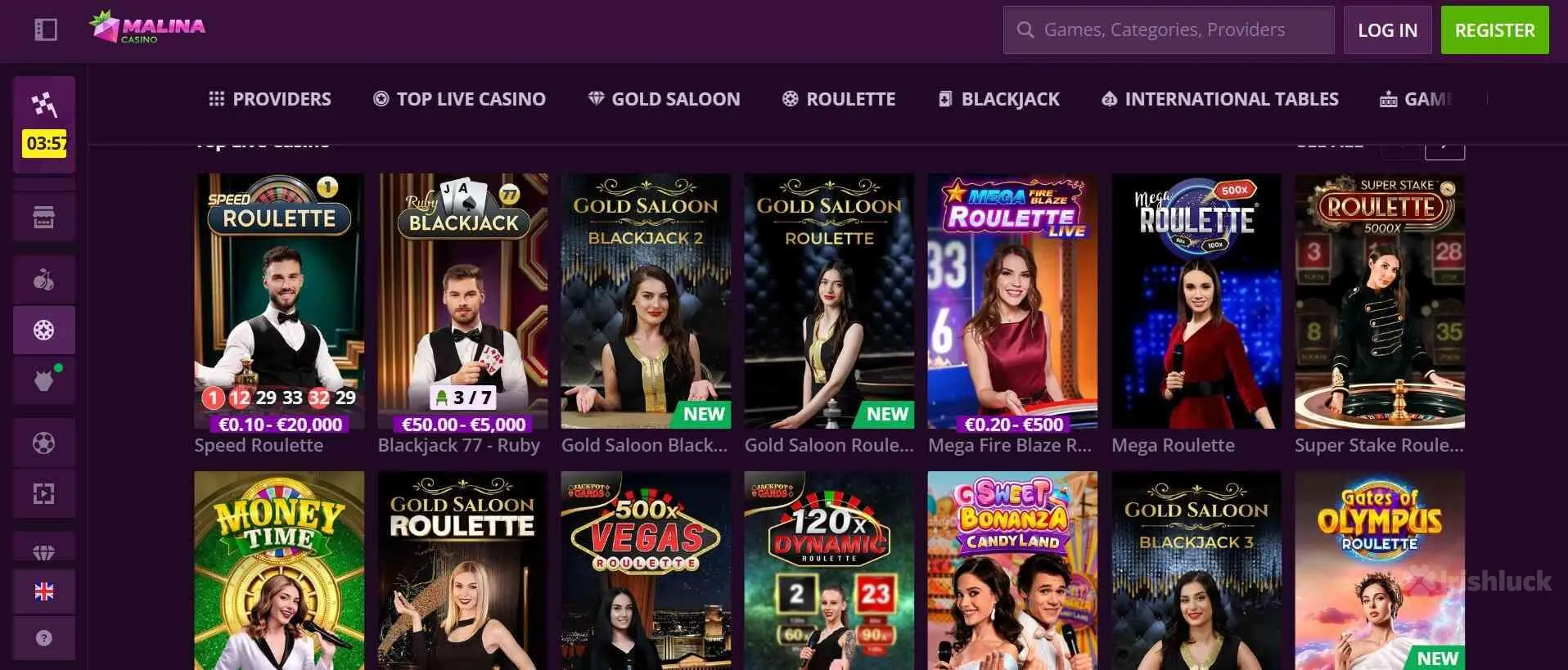malinacasino live dealer games