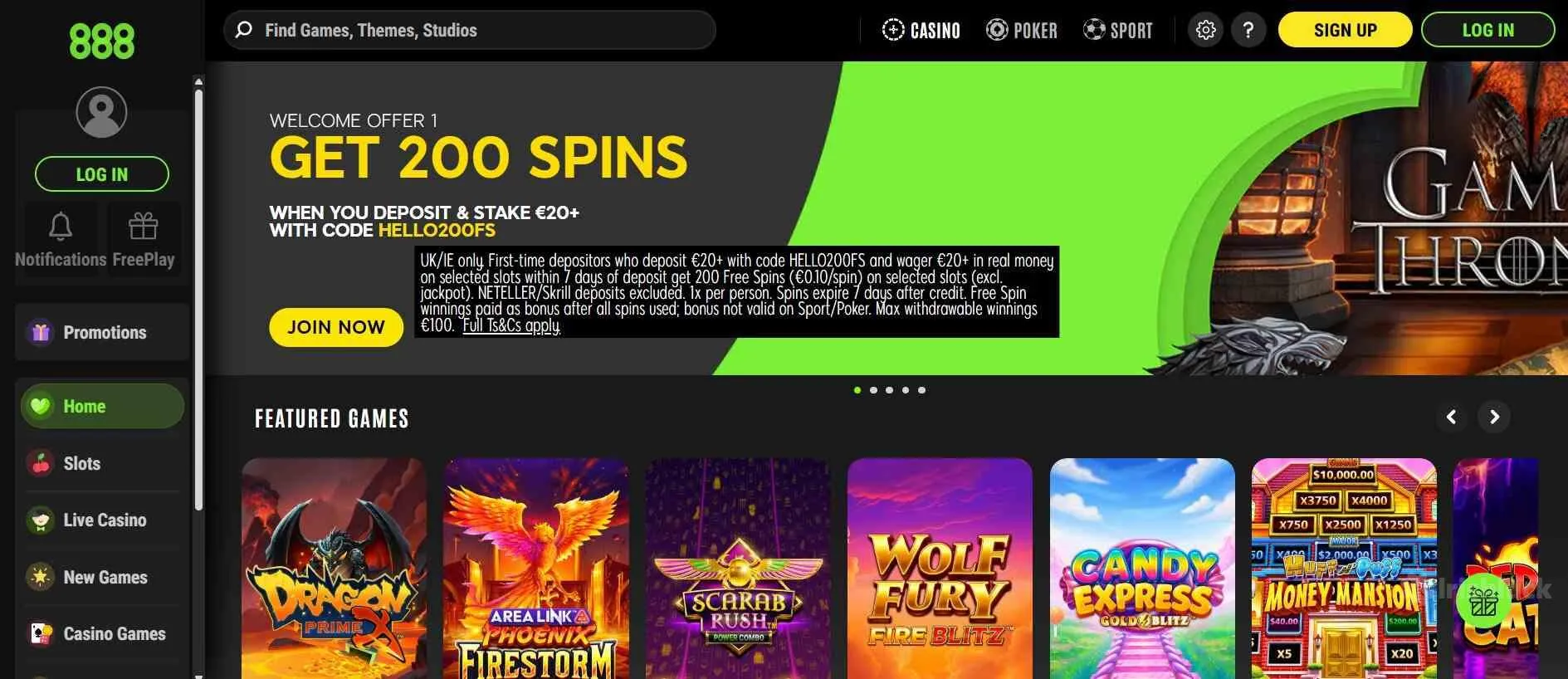 888casino welcome bonus