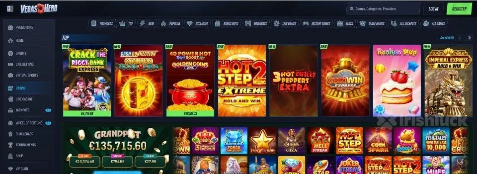 Vegas Hero Home Page