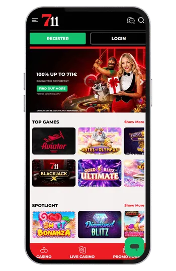 711 Casino Home Page
