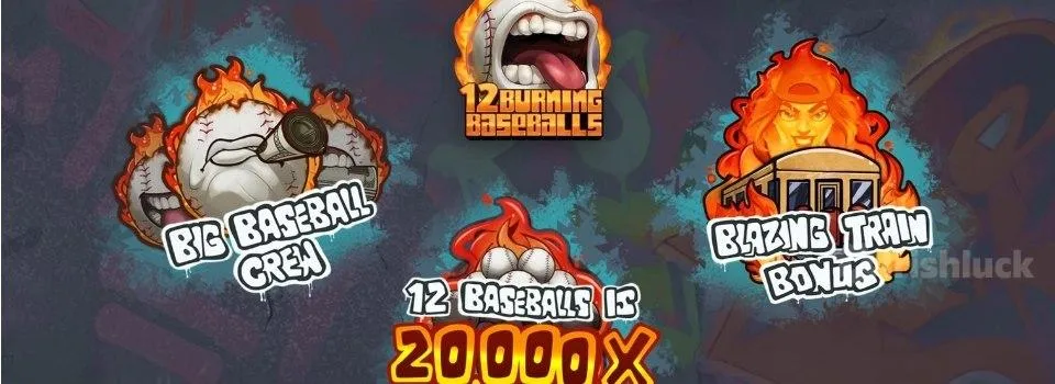 12 burning baseballs slot
