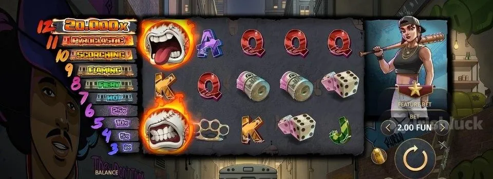 12 burning baseballs slot gameplay