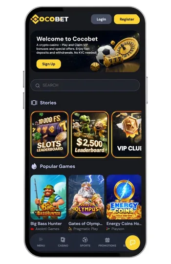 Cocobet home page