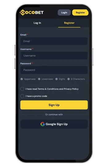 Cocobet signup