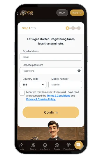 Dicespin casino signup