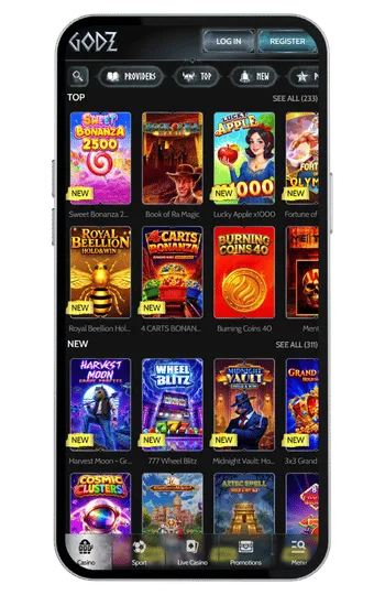 Godz casino game library