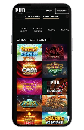 PubCasino games library