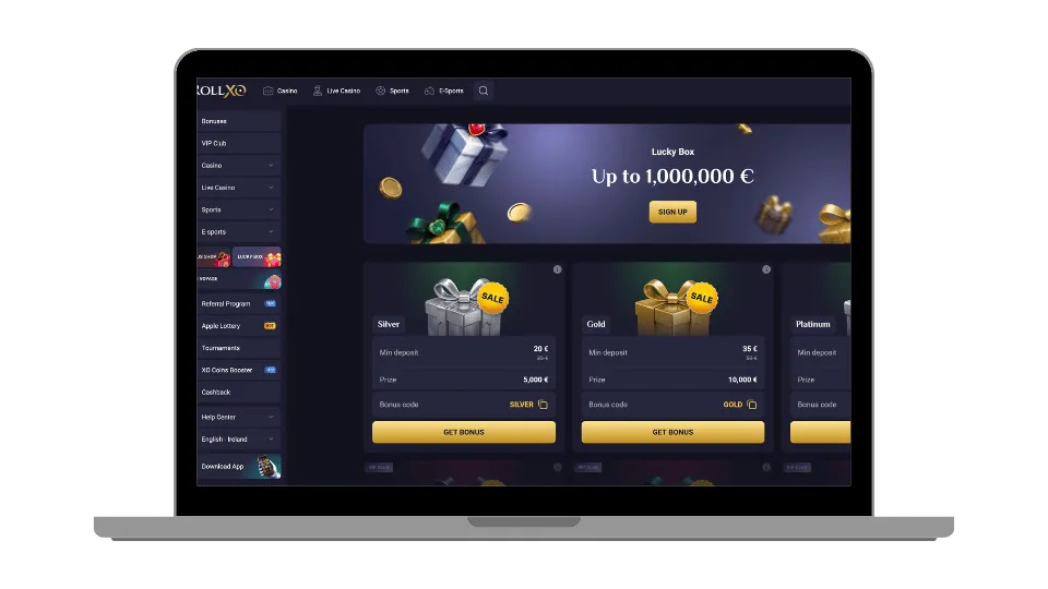 Rollxo casino lucky box