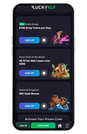 Lucky Elf casino promotions
