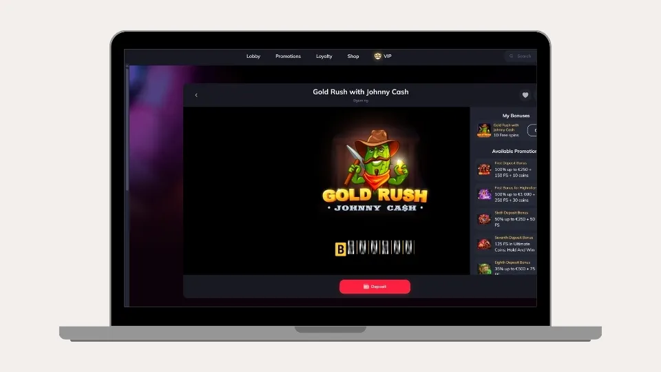 SpinEmpire casino Gold rush johnny cash slot play