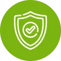 icon for green protection shield