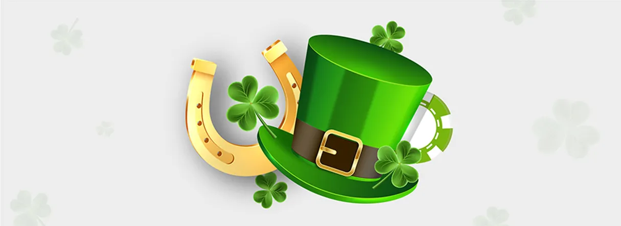 image of green hat with golden horseshoe