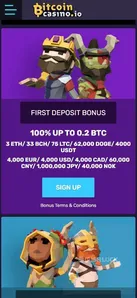 bitcoin casino mobile view promotions