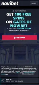 novibet casino mobile view 100 free spins welcome bonus online casinos ireland