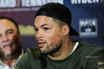 Joe Joyce, ahead of his fight against Lenroy Thomas, at a press conference at the Park Plaza hotel in Westminster for the undercard of the Tony Bellew v David Haye heavyweight rematch. The fight takes place at The O2, London on 5 May 2018.