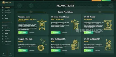 Casinia Casino Bonuses