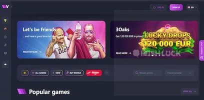 Vera Casino Homepage