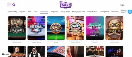 Barz Casino live games