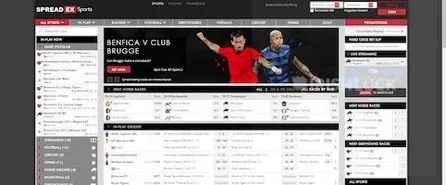 Spreadex sports homepage
