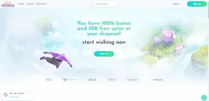 Wisho casino homepage