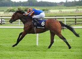 Hermosa and Ryan Moore win the Group 1 Tattersalls Irish 1,000 Guineas during day two of the Curragh Spring Festival at Curragh Racecourse, County Kildare