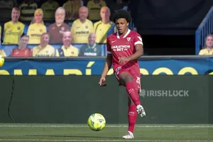 Jules Kounde of Sevilla FC during spanish La Liga match between Villarreal cf and Sevilla FC at La Ceramica Stadium on May 17, 2021