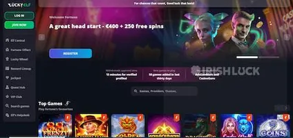 lucky elf casino homepage welcome bonus free spins games sign up online casinos ireland