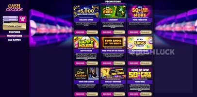 Cash Arcade Casino Bonus Ireland