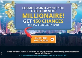 Cosmo Casino Ireland Welcome Bonus