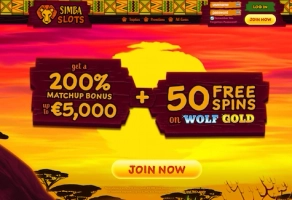 Simba Slots Welcome Bonus