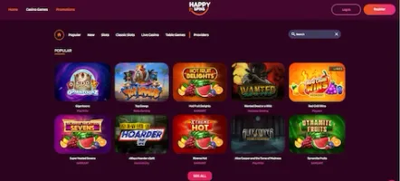 HappySpins Casino Slot Games